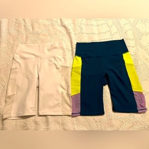2 pairs of Fabletics biker shorts